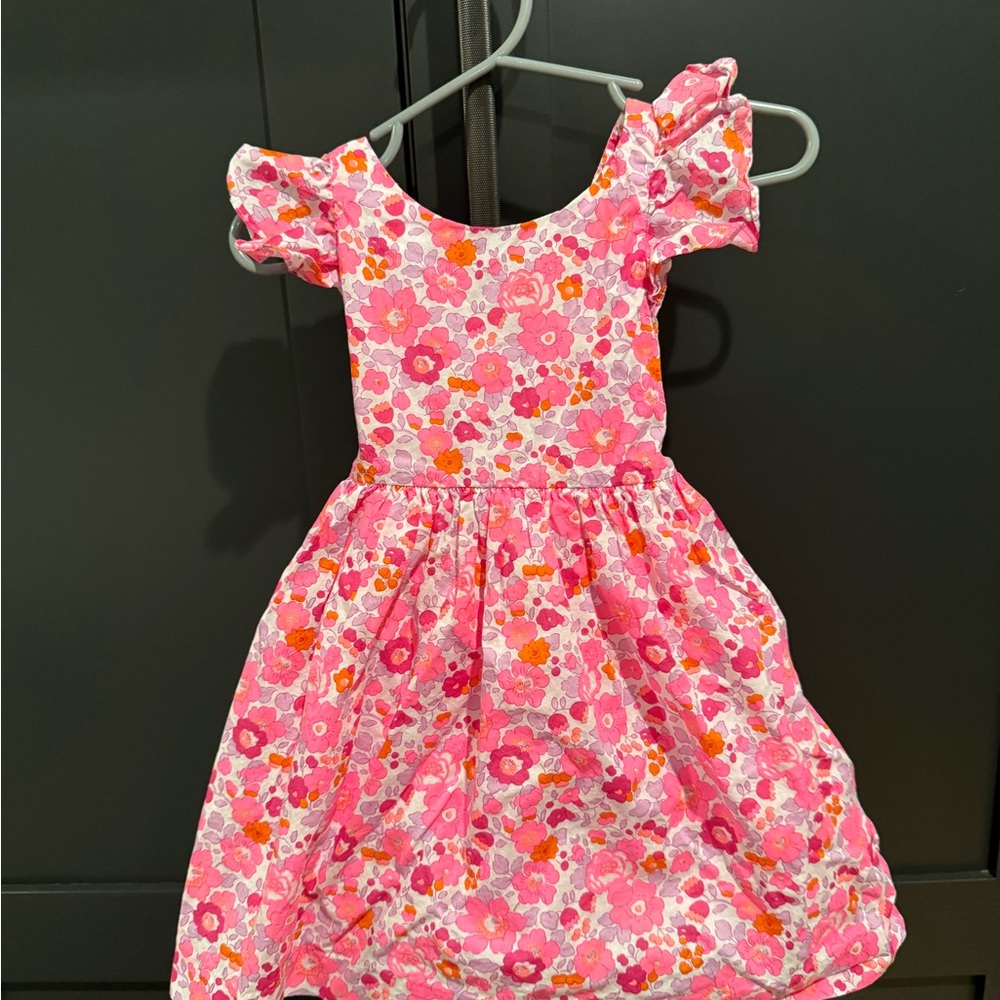 Floral Pink and Orange Dress - Jacadi